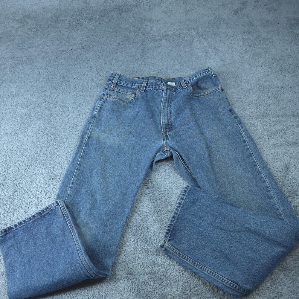 Vintage Levis 505 Jeans Mens 34x30 Blue Regular Straight Leg Denim 90s Tag 36x30